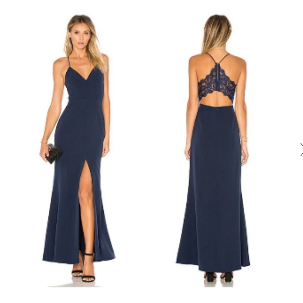 Lovers and Friends Navy Helena Gown Dress 6